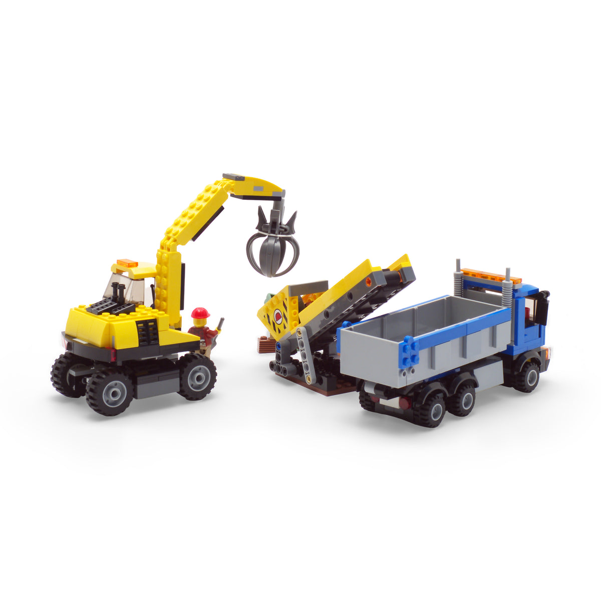 Excavator and Truck