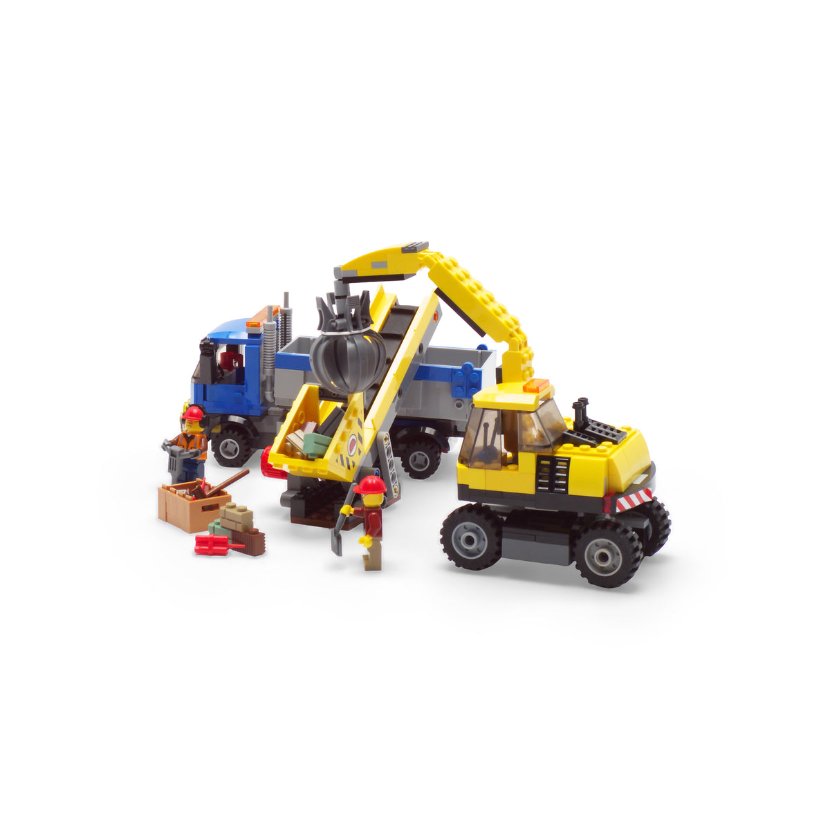 Excavator and Truck